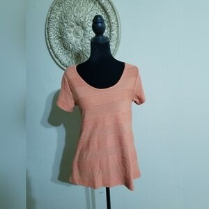 LuLaRoe Peach Scoop Neck Short Sleeve Tee